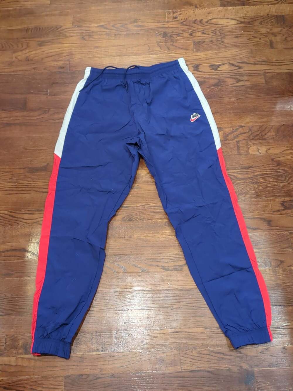Nike Windrunner Woven Track Pants Blue Red White Nylon Joggers